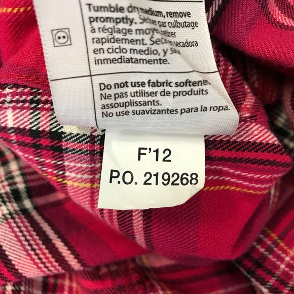 Carhartt Womens Red Multi Plaid Flannel Long Sleeve Button Front Top Size S - Picture 8 of 8